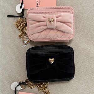 Juicy Couture Black and Pink Heart Card Holders